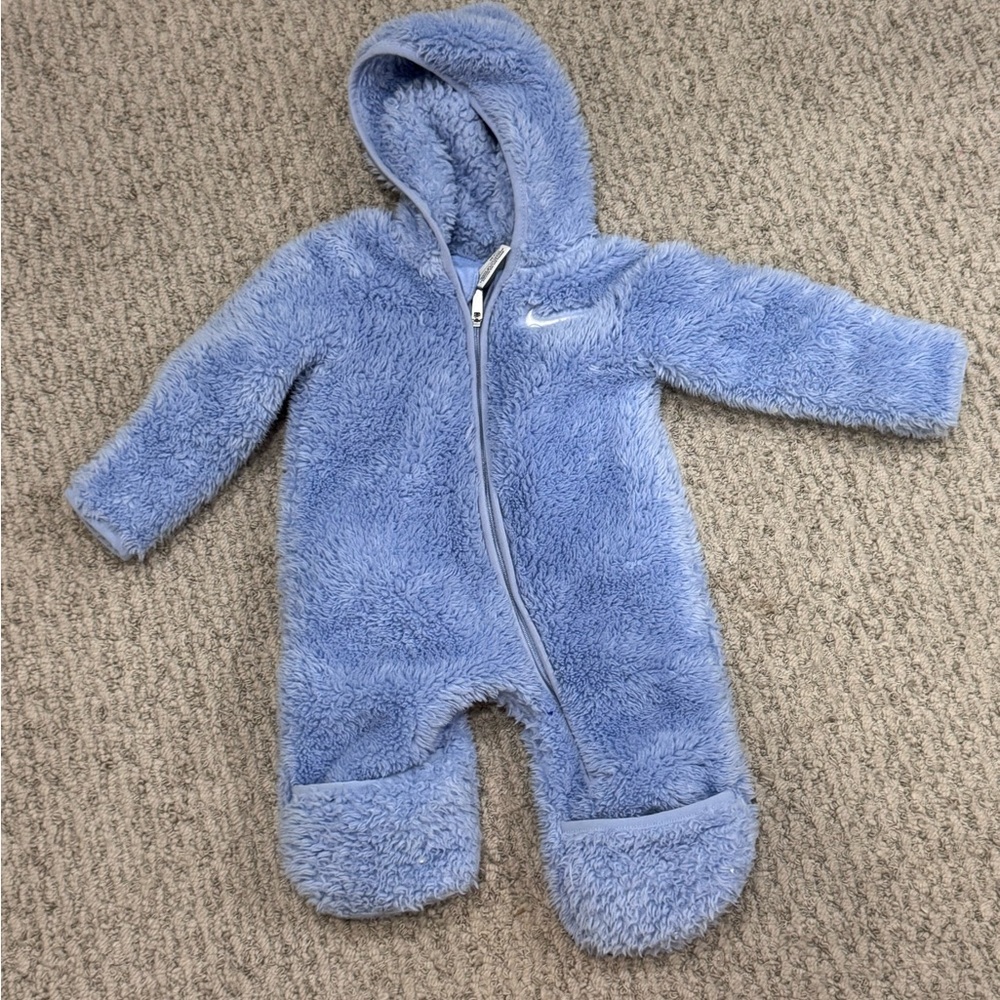 ☀️Nike Baby Blue Fleece Hooded suit